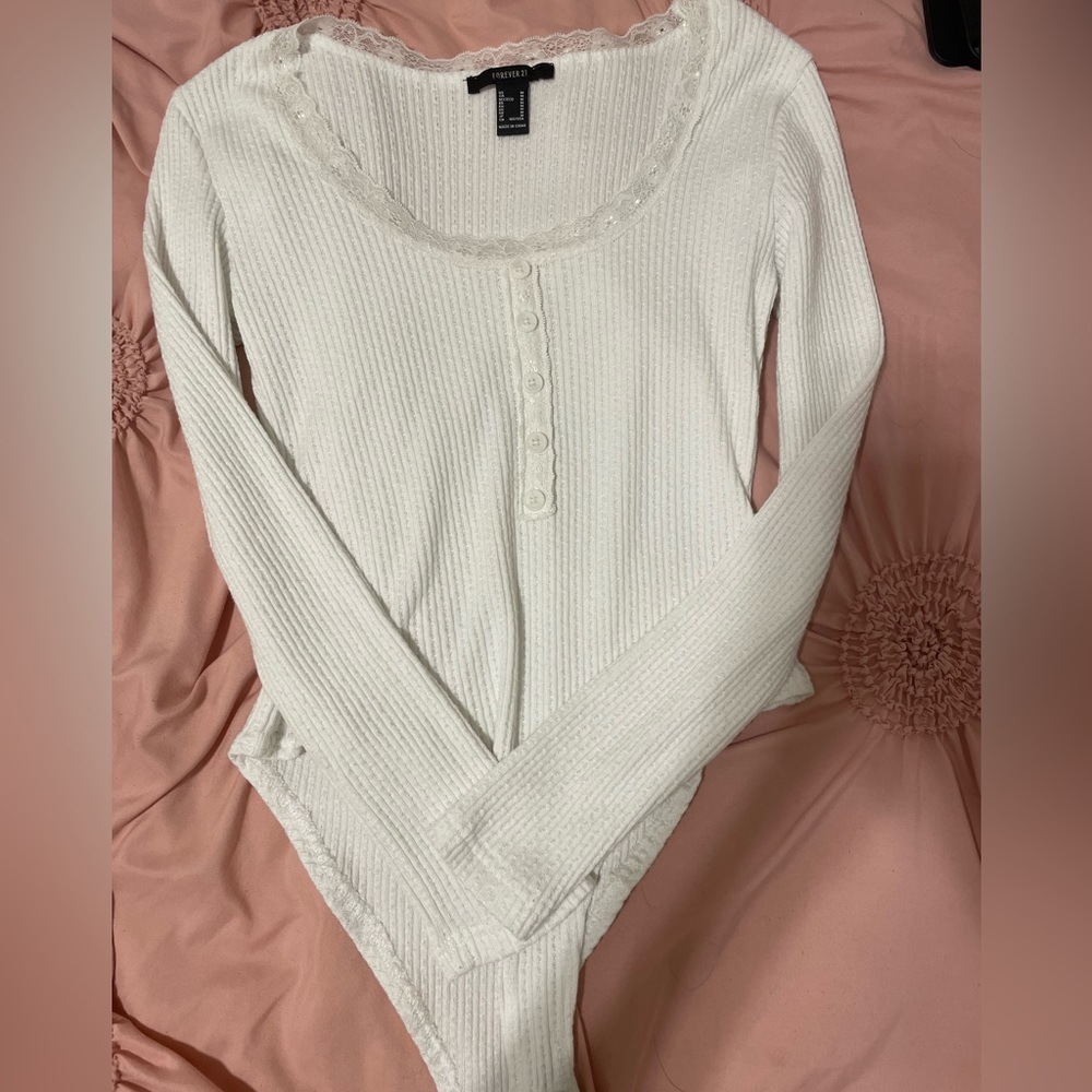 forever 21 pointelle bodysuit
